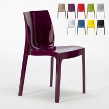 18 Sedie Ice Grand Soleil polipropilene per ristorante e bar stock Colore: Viola