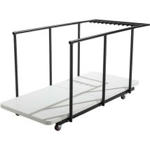 18 tables pliantes 180 cm et chariot de transport
