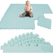 18 Teile Spielmatte Baby Puzzlematte - 30x30 Krabbelmatte Bodenmatte Kinderzimmer