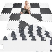 18 Teile Spielmatte Baby Puzzlematte - 30x30 Krabbelmatte Bodenmatte Kinderzimmer