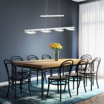 Lampada a sospensione a soffitto a led da 18 watt vetro cromato regolabile in altezza dimmerabile Trio 327710406