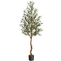 Hausprofi Künstlicher Olivenbaum 1.8m, Kunstpflanze Im Topf. Sicheres Pe-material, Kippschutz, Geruchlos, Wasserfest. Ideal Für Zuhause, Büro, 