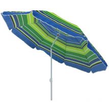Playaness - 180 cm runder Strandschirm mit Stahlstangen und Polyester Stoffhöhe 2 mt grüner Strand