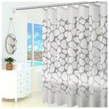 Cyslmuk - 200 x 200 cm Rideaux de Douche, Rideau pour Salle de Bain, Tissu Imperméable Épais Rideaux, Tissu Impermeable et Anti-moisissure Rideau de