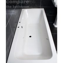Hydros - 1800 x 800mm Double Ended Bath Square Acrylic Centre Tap Hole