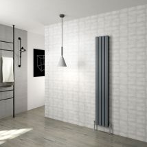 Biubiubath - Anthracite Flat Panel Radiator 1800x272mm Double Radiator
