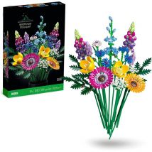 10313 Icônes Bouquet de fleurs sauvages, plantes artificielles avec coquelicots et lavande, activité artisanale pour adultes, cadeau, collection