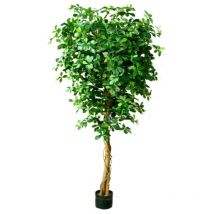 Leaf - 180cm Fire Retardant Black Olive Tree with 2925 Leaves and Natural Trunk