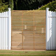 Warmiehomy - 180x150cm Garden Wood Fence Gate