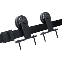 183 cm Kit puleggia per binario appeso per porta del granaio porta singola Ferramenta per porte scorrevoli