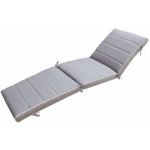 Gardeness - 1857 cm coussin en polyester amovible imperméable pour lit extérieur Grey - Grey