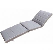1857 cm wasserdichte abnehmbare Polyesterkissen für Außenbett - Grey - Grey