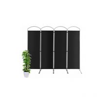 Gymax - 188cm Folding Privacy Screen 4-Panel Room Divider Privacy Protection