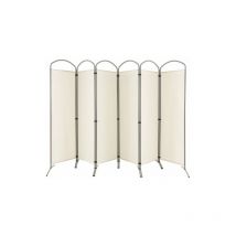 Gymax - 188cm Privacy Screen Panel Folding Room Divider Fabric Wall Divider