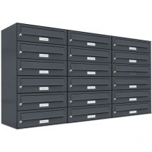 18er Briefkasten Anthrazit Anlage 18 Fach Wandbriefkasten Postkasten