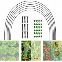 18PCS Kit De Maison De Cerceau De Jardin, Arceaux pour Serre Tunnel, Plantes Poussent des Tunnels Soutien Maisons Jardinage Un Cadre Culture en Fibre