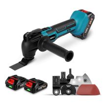 Onevan - Akku-multifunktionswerkzeug 4 ° Oszillationswinkel Akku-multi-tool Oszillierende Mit 2 Batterie + 22 Zubehör