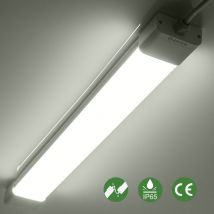 Auralum - 18W led Feuchtraumleuchte in Neutralweiß 4000K für Keller, Garage, Innen- und Außenbeleuchtung , IP65 Wasserfest Kellerleuchte, 60cm