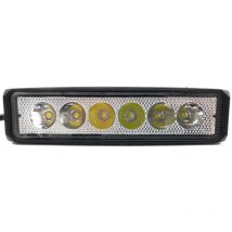 Planet Shop - 18W Led Riflettore led Faro Lampada Supplementare Profondità Per Auto Fuoristrada 12V 6 led