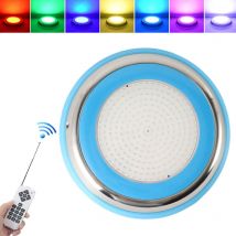 18W RGB LED lumière de piscine IP68 étanche piscine sous-marine lumière LED RGB sans fil télécommande lampe sous-marine AC12V bleu