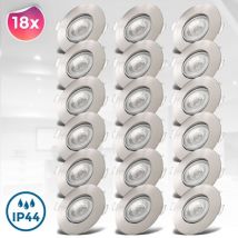 B.k.licht - 18x Spots led Encastrés dimmable plafonnier spots encastrés orientables 5W spot spot