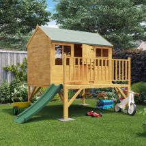 Billyoh - Gingerbread Junior Tower Playhouse with Slide - Pressure Treated - 6 x 4