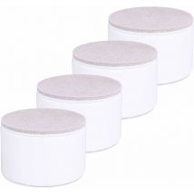 1.96' Carbon Steel Furniture Riser, 3.15' Carbon Steel Bed Risers, Furniture Risers for Furniture Height 1.96', Round White