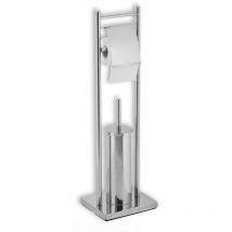 19.60.22 Piantana Portacarta & Scopino 'Bridge' Misure Cm 22x18x76h (in fase di montaggio non usare avvitatore)