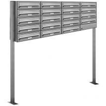 19er Edelstahl Stand Briefkasten Anlage Freistehend