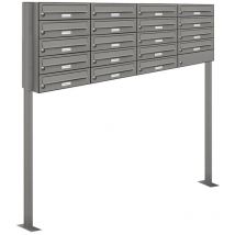 19er Premium Standbriefkasten ral 9007 freistehend Postkasten Ständer 4x5