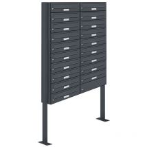 Al Briefkastensysteme - 19er Standbriefkasten Anlage Freistehend Ral 7016 - Anthrazit