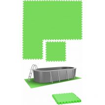 1,9m² Base per Piscine Fuori Terra - 8 Tappetini Grandi - 50x50 Tappeto Piscina