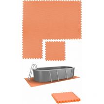 1,9m² Base per Piscine Fuori Terra - 8 Tappetini Grandi - 50x50 Tappeto Piscina