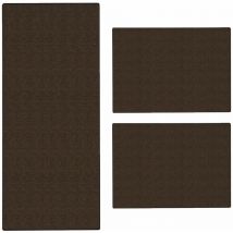 Karat - Sisal-Bettumrandung Sylt 3-teilig Dunkelbraun 1 Läufer: 67 x 330 cm + 2 Brücken: je 67 x 130 cm - Dunkelbraun