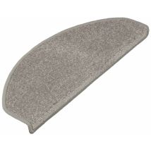 Stufenmatte Dynasty Velours Silbergrau Halbrund 19 X 56 Cm