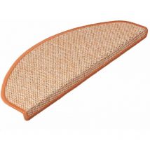 Stufenmatte Sabang Sisaloptik Terra Halbrund 23,5 x 65 cm