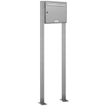 Al Briefkastensysteme - 1er Edelstahl Standbriefkasten Anlage Freistehend