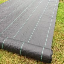 1m x 100m 100g Weed Control Ground Cover Garden Membrane Landscape Fabric - Black