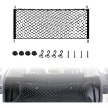 1Pack 90x40cm Filet de Rangement de Coffre Voiture, Universel en Maille pour Voiture,Organizer de Coffre Voiture pour Camion, Voiture, SUV, Bateaux,