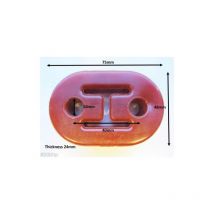 Insma - 1Pc 2 Holes Diameter 11mm Universal Car Rubber Exhaust Tail Pipe Mount Brackets Hanger Insulator
