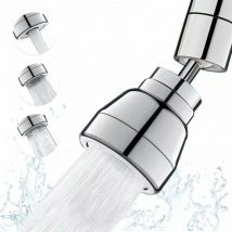 XVX - 1PC 3 Modalità Spray Rubinetto Cucina Beccuccio, 360 Gradi Lavello Cucina Spruzzatore, Argento, Aeratore Cucina, per Lavello Bagno