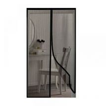 1pc (90 x 210 cm, noir) Moustiquaire magnétique pour portes et fenêtres, rideaux de gaze anti-insectes, moustiquaire pour fenêtres coulissantes,