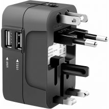 1PC adaptateur de prise de voyage universel 2 Port USB voyage dans le monde adaptateur de chargeur secteur AU US UK EU convertisseur adaptateur USB