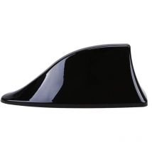 1PC Antenne de Voiture Universelle en Forme d'aileron de Requin - Antenne Radio fm/am avec Base adhésive étanche pour Auto suv Camion Van (Noir)