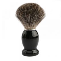 1PC Blaireau de rasage - Blaireau de rasage en poils véritables - Brosse en poils de blaireau naturels pour un rasage en douceur - Manche noir et