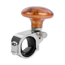 1pc Bouton de volant, booster de direction de voiture poignée boule volant en bois