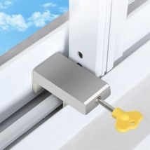 Linghhang - 1PC) Butée de Fenêtre Coulissante, Verrou Fenetre Coulissante Avec Clé Réglable Bloque Porte Coulissante Bloque Fenetre Securite Fenetre