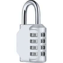 1Pc Cadenas à combinaison à 4 chiffres,Waterproof, fermoir à combinaison en métal étanche et acier plaqué-argenté