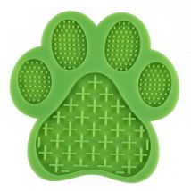 Tapis de léchage pour chien vert 1 pièce, tapis de léchage pour chien à distribution lente, tapis de léchage en silicone, tapis de léchage pour chien
