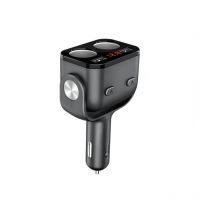 1pc Double Prise Allume Cigare, Voltmètre Interrupteur Chargeur de Voiture pour Téléphone Portable Tablette GPS